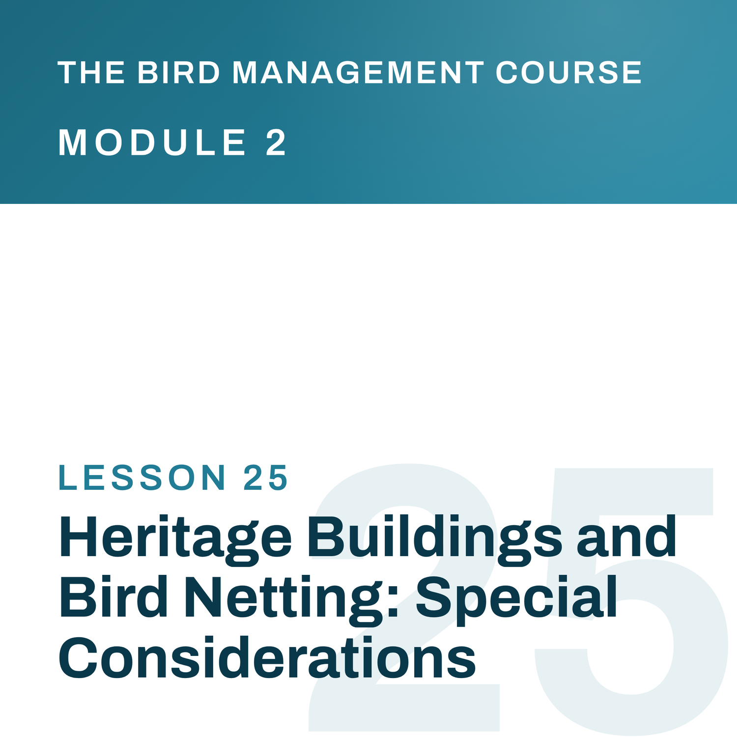 Heritage Buildings and Bird Netting: Special Considerations, The Bird Management Course
