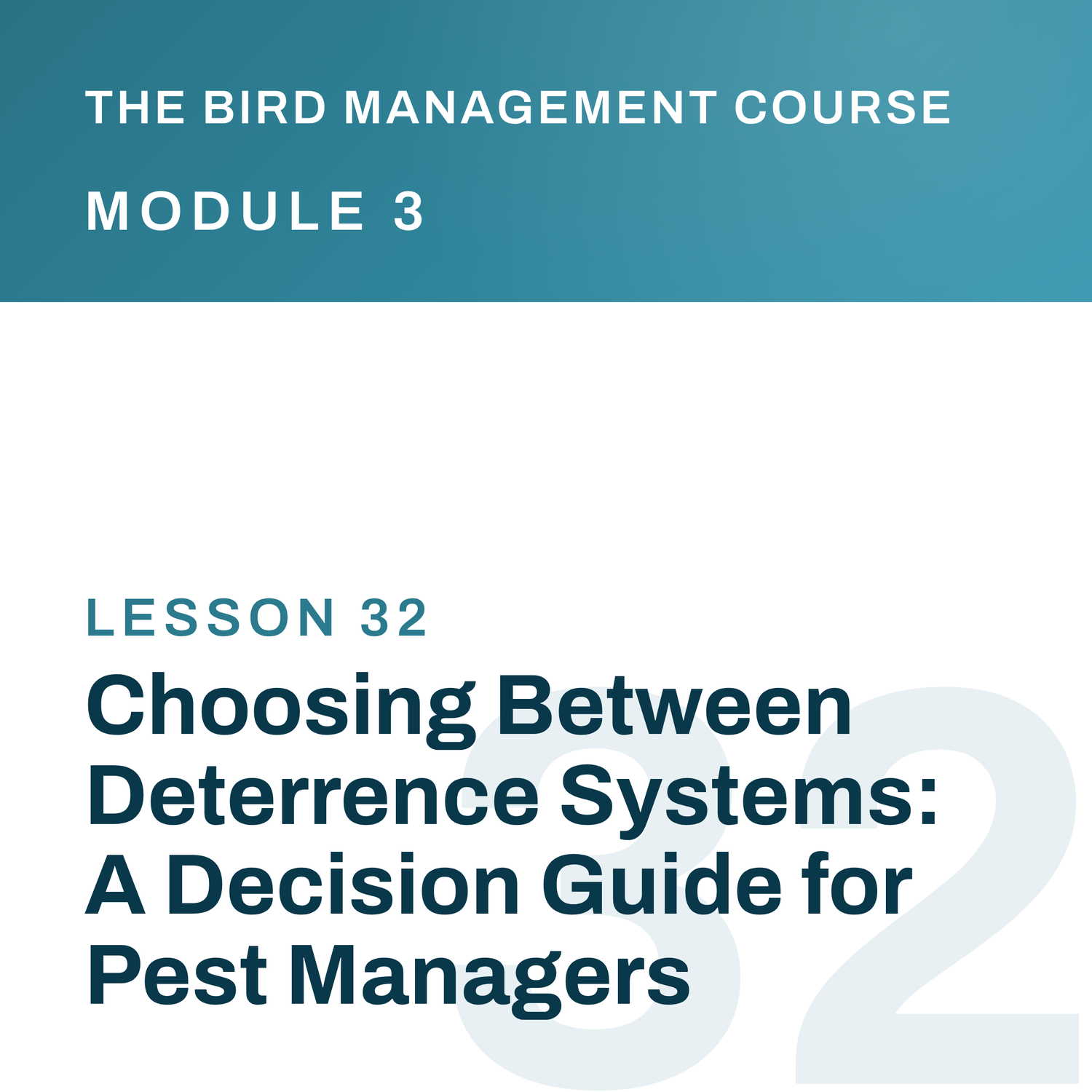 Choosing Between Deterrence Systems: A Decision Guide for Pest Managers, The Bird Management Course