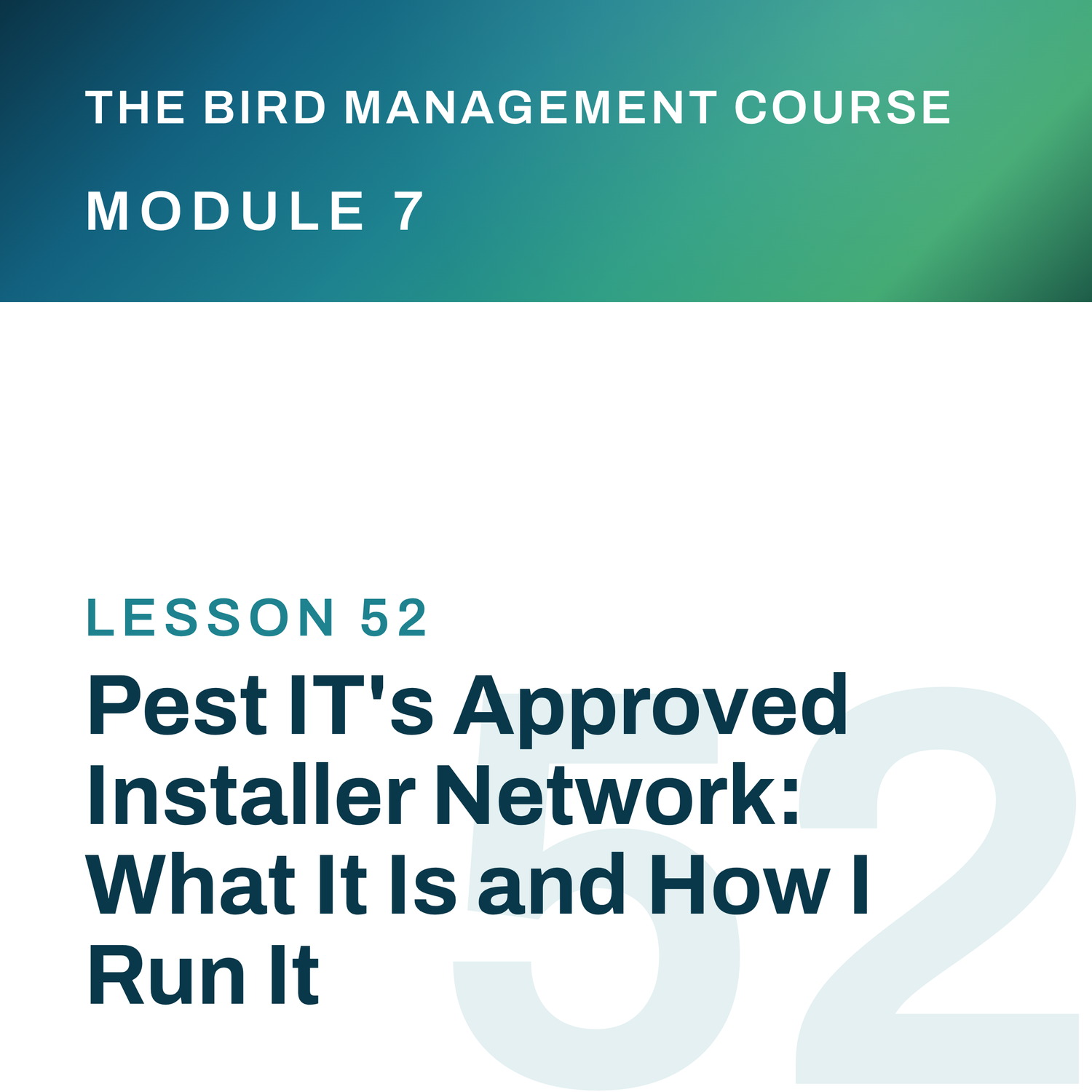 Pest IT's Approved Installer Network: What It Is and How Entry Works, The Bird Management Course