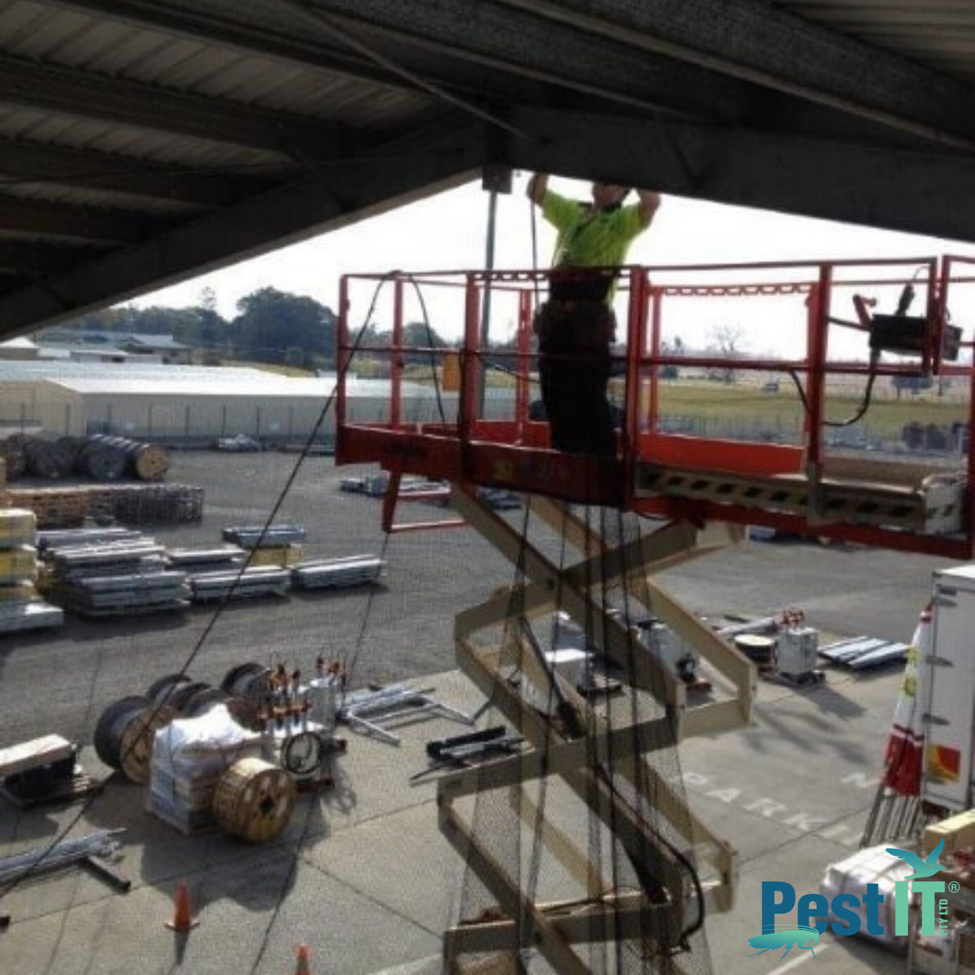 Avepro Deluxe Bird Netting 19Mm In Use Under Roof 4