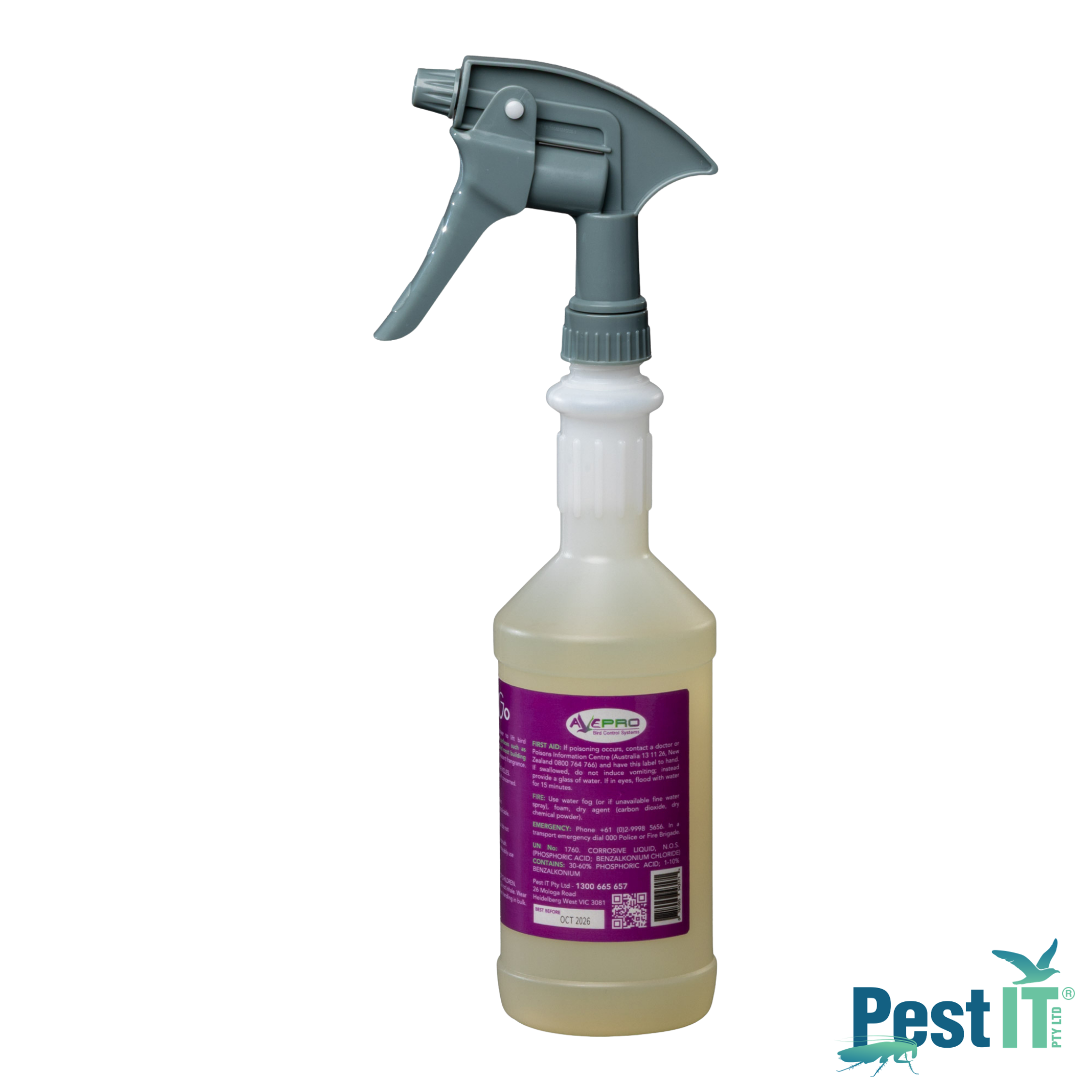 Avepro Gotta Go Bird Dropping Remover And Sanitiser Size 750Ml Rtu Angle Alt