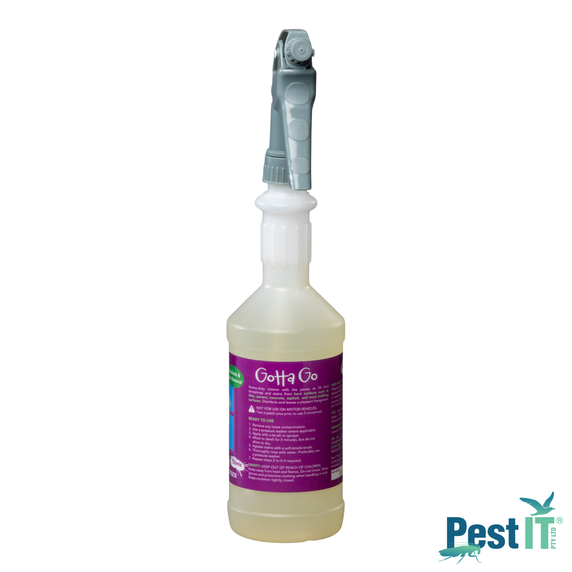 Avepro Gotta Go Bird Dropping Remover And Sanitiser Size 750Ml Rtu Back