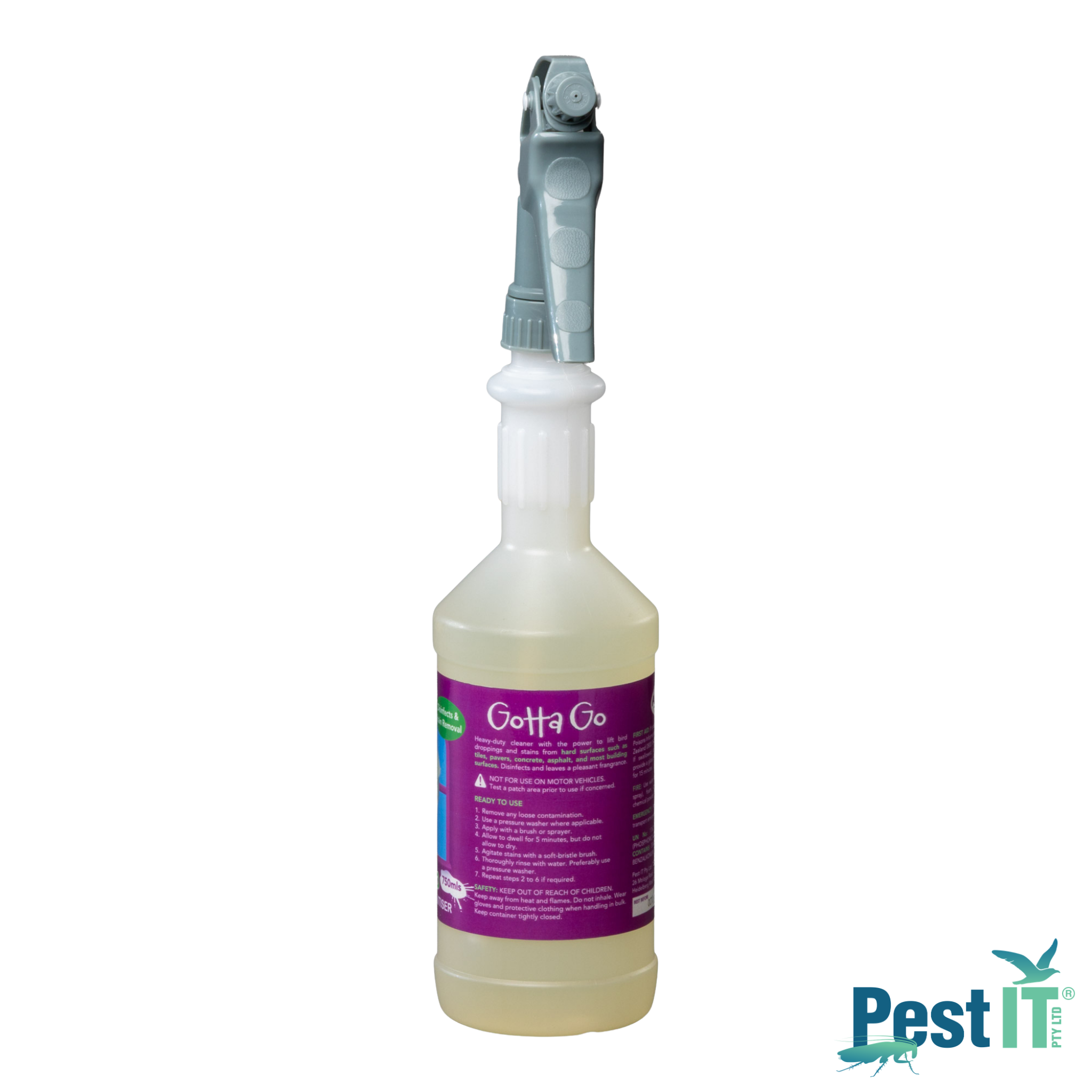 Avepro Gotta Go Bird Dropping Remover And Sanitiser Size 750Ml Rtu Back