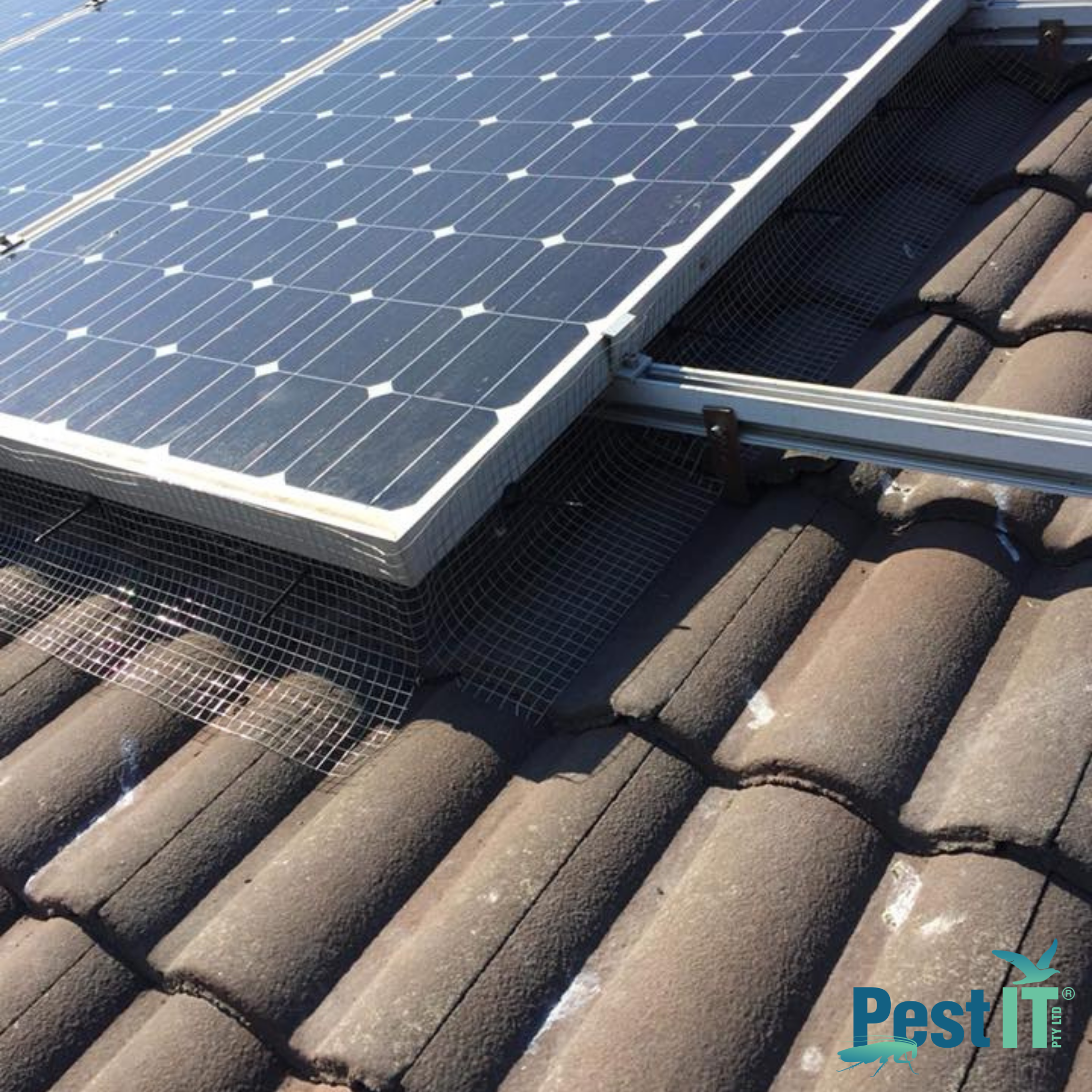 Avepro Solar Mesh Stainless Steel In Use On House With Solar Panels 2