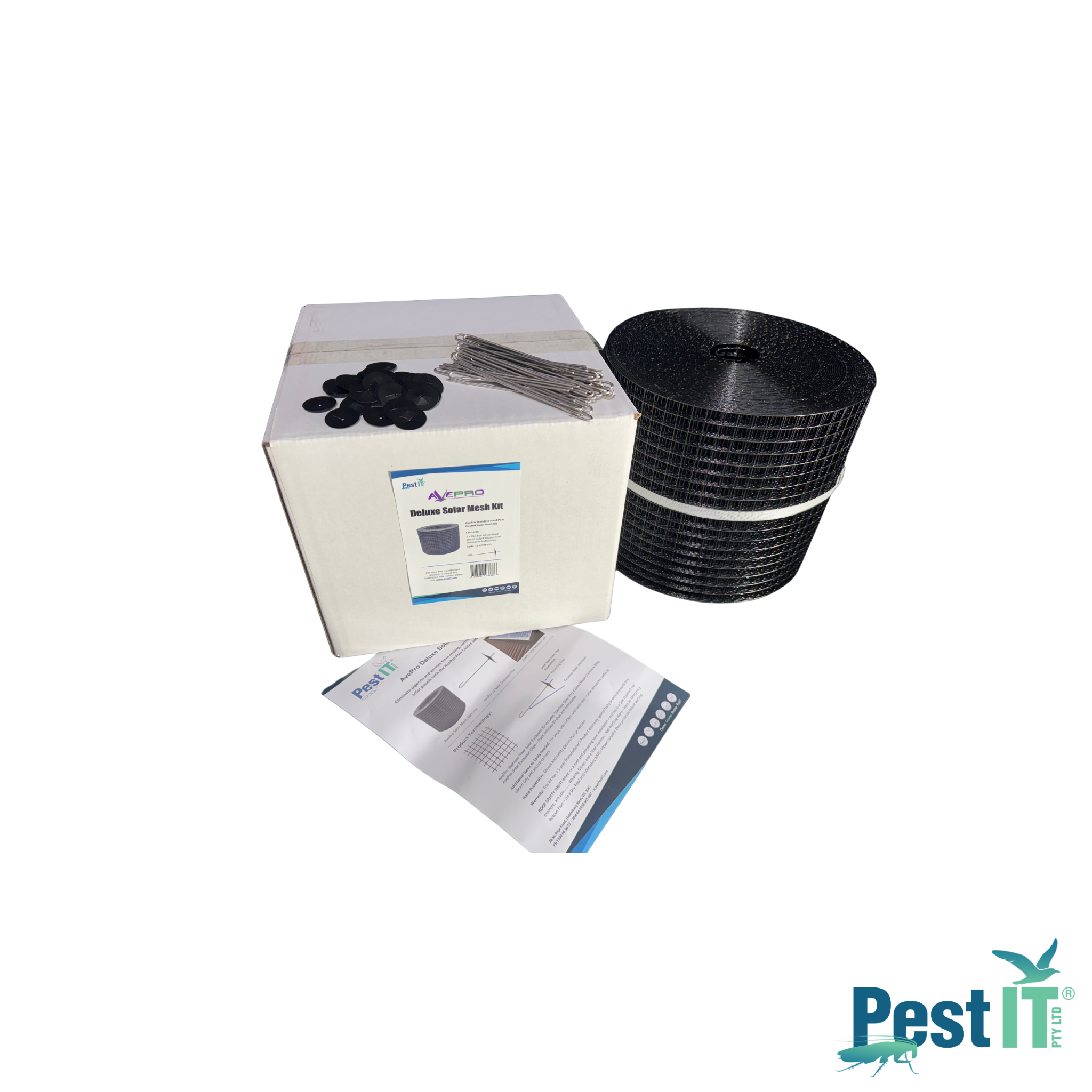 AvePro Solar Mesh Stainless Steel Poly Coated Kit