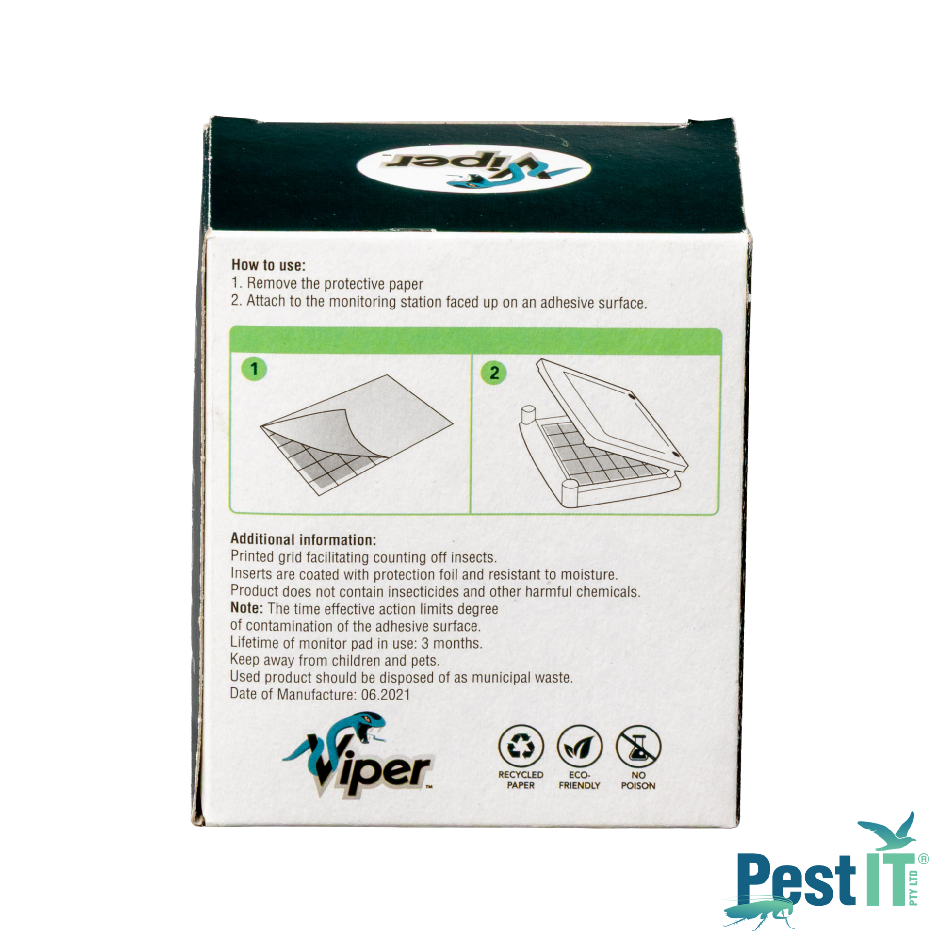 Viper Moth Monitor Pads Back