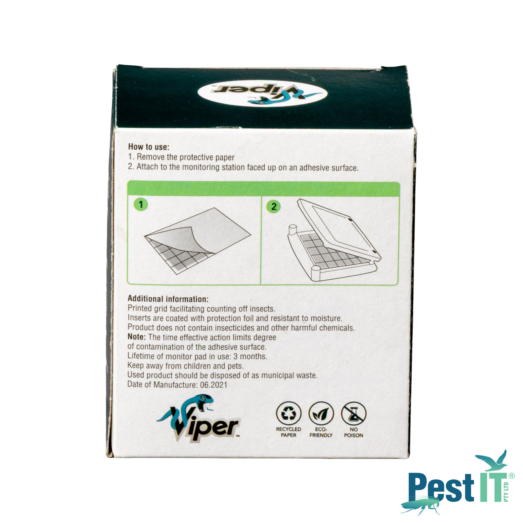 Viper Moth Monitor Pads Back