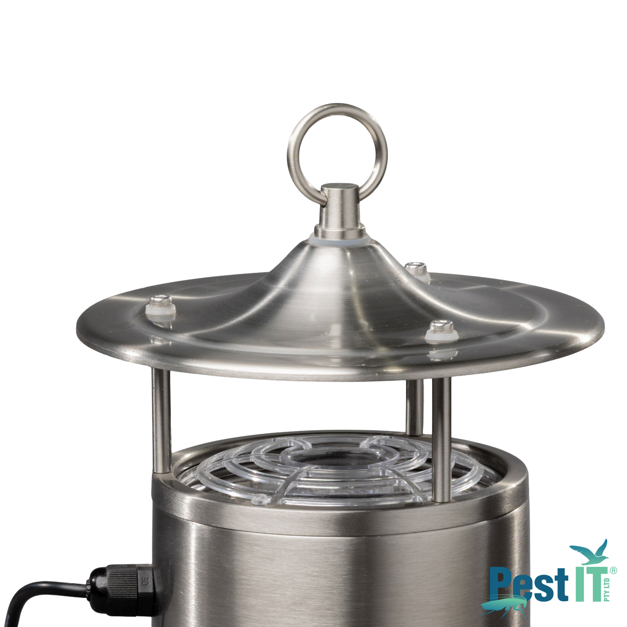 Viper Pro Mosquito Trap Finish Satin Nickel Close Up Bait Removed